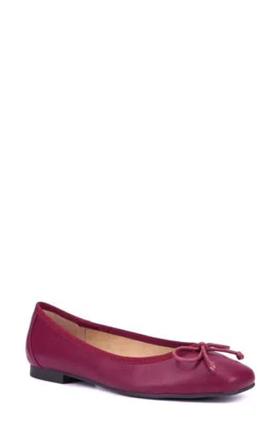 New York And Company Paulina Ballet Flat In Burgundy