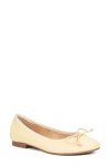 New York And Company Paulina Ballet Flat In Butter Yellow