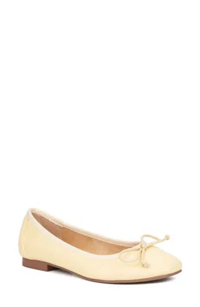 New York And Company Paulina Ballet Flat In Butter Yellow