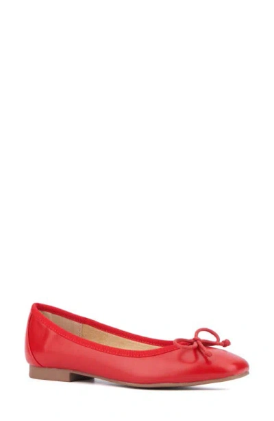 New York And Company Paulina Ballet Flat In Red