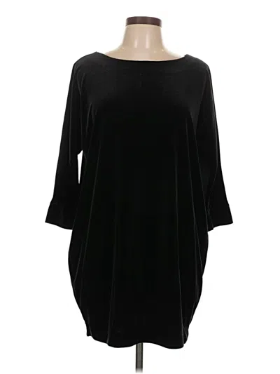 Pre-owned New York And Company Poncho In Black