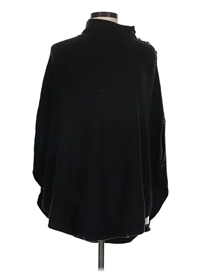 Pre-owned New York And Company Poncho In Black