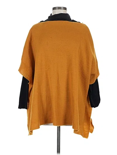 Pre-owned New York And Company Poncho In Orange