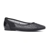 New York And Company Priya Womens Square Ballet Flats In Black