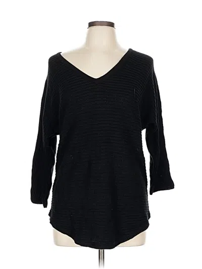 Pre-owned New York And Company Pullover Sweater In Black