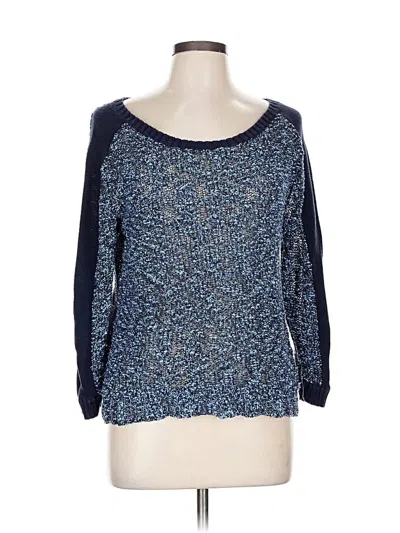 Pre-owned New York And Company Pullover Sweater In Blue