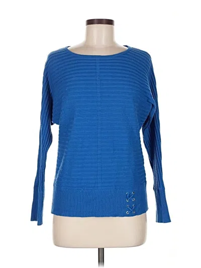 Pre-owned New York And Company Pullover Sweater In Blue