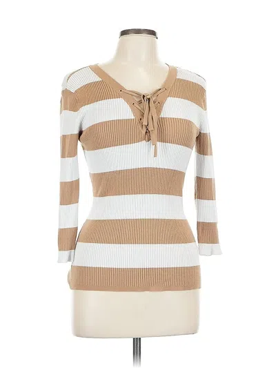 Pre-owned New York And Company Pullover Sweater In Brown