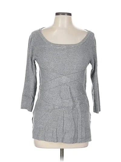 Pre-owned New York And Company Pullover Sweater In Gray