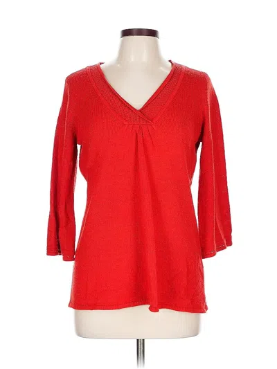 Pre-owned New York And Company Pullover Sweater In Red
