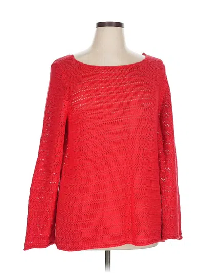 Pre-owned New York And Company Pullover Sweater In Red