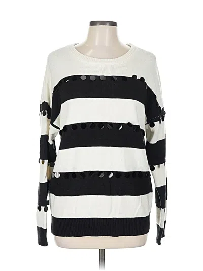 Pre-owned New York And Company Pullover Sweater In White