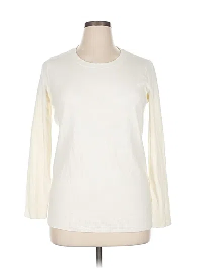 Pre-owned New York And Company Pullover Sweater In White