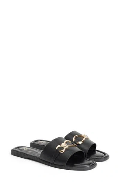 New York And Company Rayla Bit Slide Sandal In Black