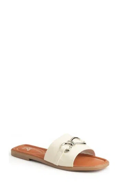 New York And Company Rayla Bit Slide Sandal In White