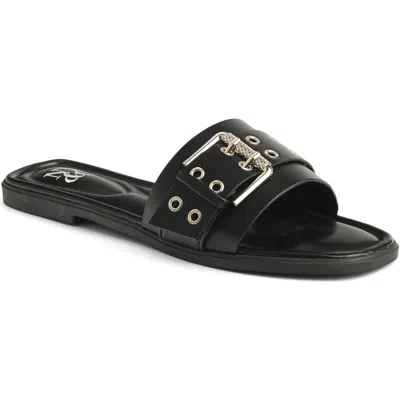 New York And Company Rey Slide Sandal In Black