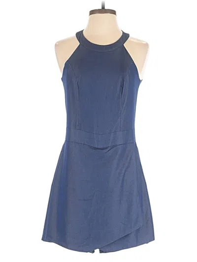 Pre-owned New York And Company Romper In Blue