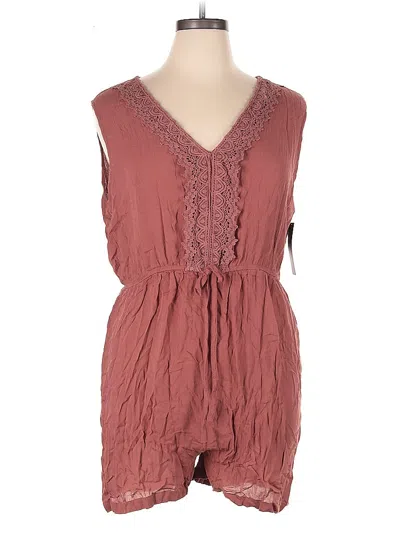 Pre-owned New York And Company Romper In Brown