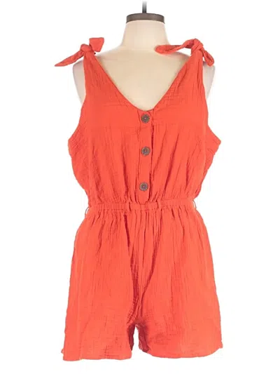 Pre-owned New York And Company Romper In Orange