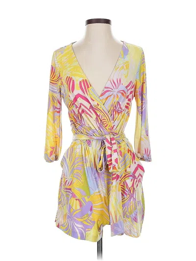 Pre-owned New York And Company Romper In Yellow