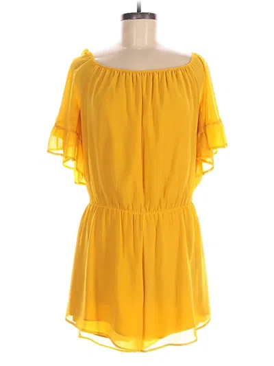 Pre-owned New York And Company Romper In Yellow