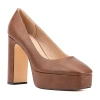 New York And Company Rylas Womens Square Closed Toe Block Heel Pumps In Brown