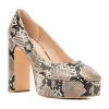New York And Company Rylas Womens Square Closed Toe Block Heel Pumps In Animal Print