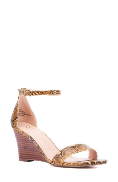 New York And Company Sharona Wedge Sandal In Yellow