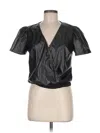 New York And Company Short Sleeve Blouse In Black