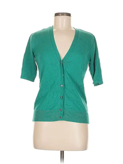 Pre-owned New York And Company Short Sleeve Blouse In Green