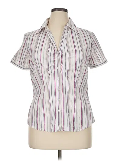 New York And Company Short Sleeve Blouse In Multi