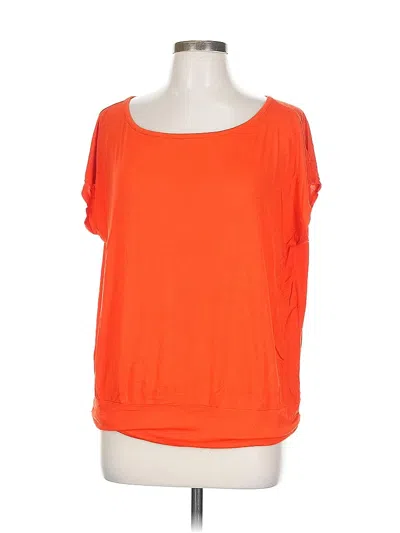 Pre-owned New York And Company Short Sleeve T-shirt In Orange