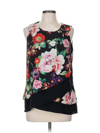 Pre-owned New York And Company Sleeveless Blouse In Black