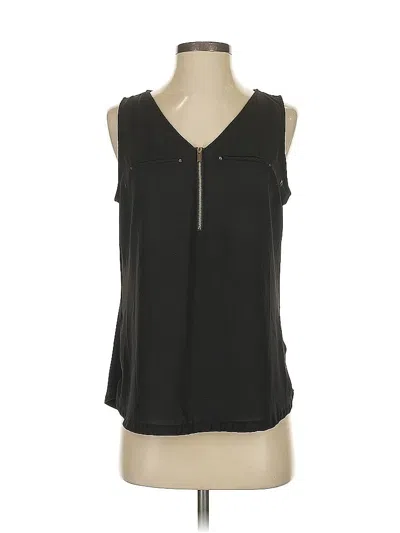 Pre-owned New York And Company Sleeveless Blouse In Black