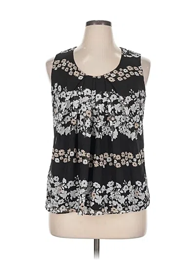 Pre-owned New York And Company Sleeveless Blouse In Black