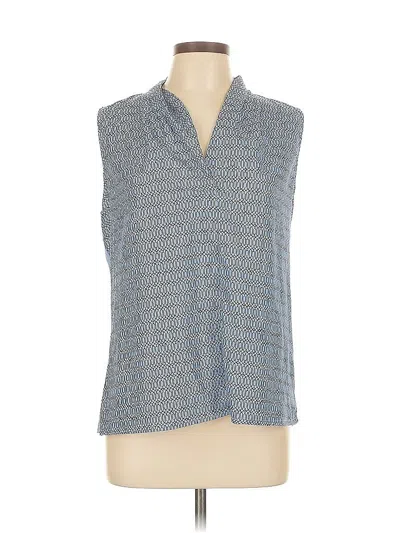 Pre-owned New York And Company Sleeveless Blouse In Blue