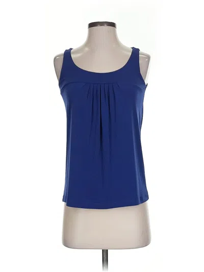 Pre-owned New York And Company Sleeveless Blouse In Blue