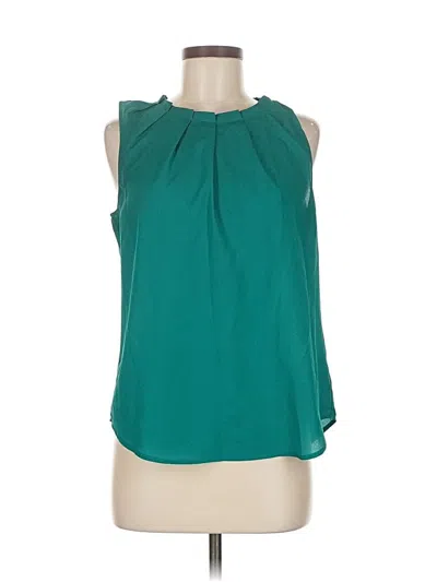 Pre-owned New York And Company Sleeveless Blouse In Blue