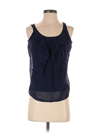 Pre-owned New York And Company Sleeveless Blouse In Blue