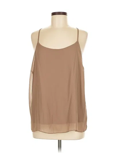 Pre-owned New York And Company Sleeveless Blouse In Brown
