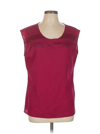 Pre-owned New York And Company Sleeveless Blouse In Burgundy