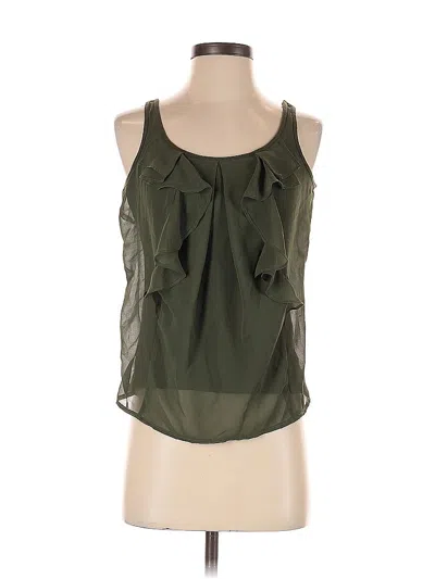 Pre-owned New York And Company Sleeveless Blouse In Green
