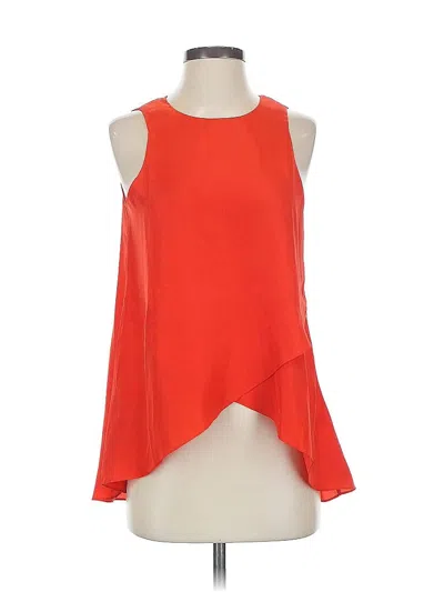 Pre-owned New York And Company Sleeveless Blouse In Orange