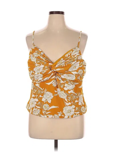 Pre-owned New York And Company Sleeveless Blouse In Orange