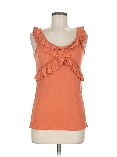 Pre-owned New York And Company Sleeveless Blouse In Orange