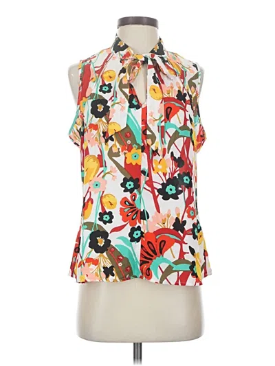 New York And Company Sleeveless Blouse In Orange