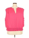 New York And Company Sleeveless Blouse In Pink