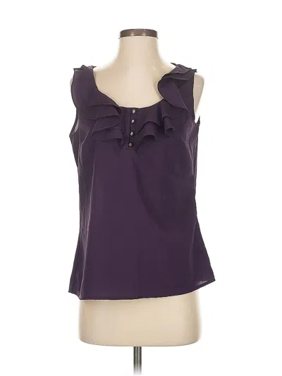 Pre-owned New York And Company Sleeveless Blouse In Purple