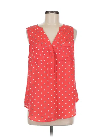 Pre-owned New York And Company Sleeveless Blouse In Red