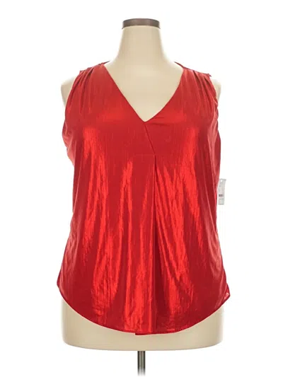 New York And Company Sleeveless Blouse In Red